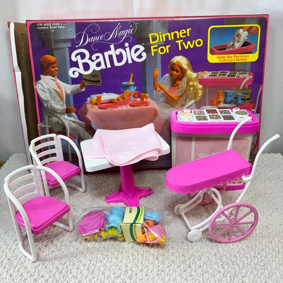Dance Magic Barbie Dinner For Two Playset Vintage Mattel Original Box Complete - Picture 1 of 6